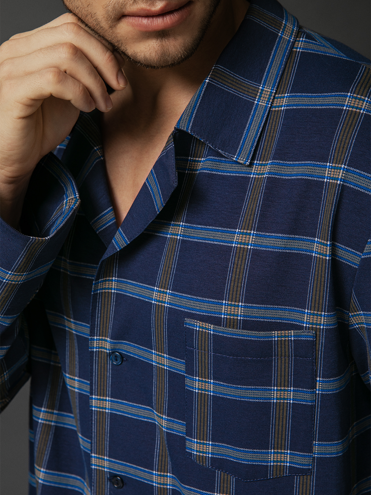 OmJ 8100 Пижама муж. (3XL-5XL)