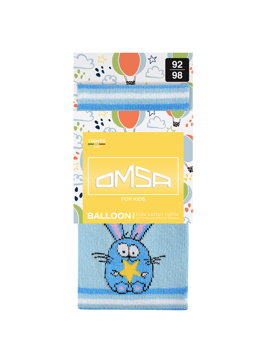 OMSA kids Collant  11P62-2 с рисунком (кот и зайчик)
