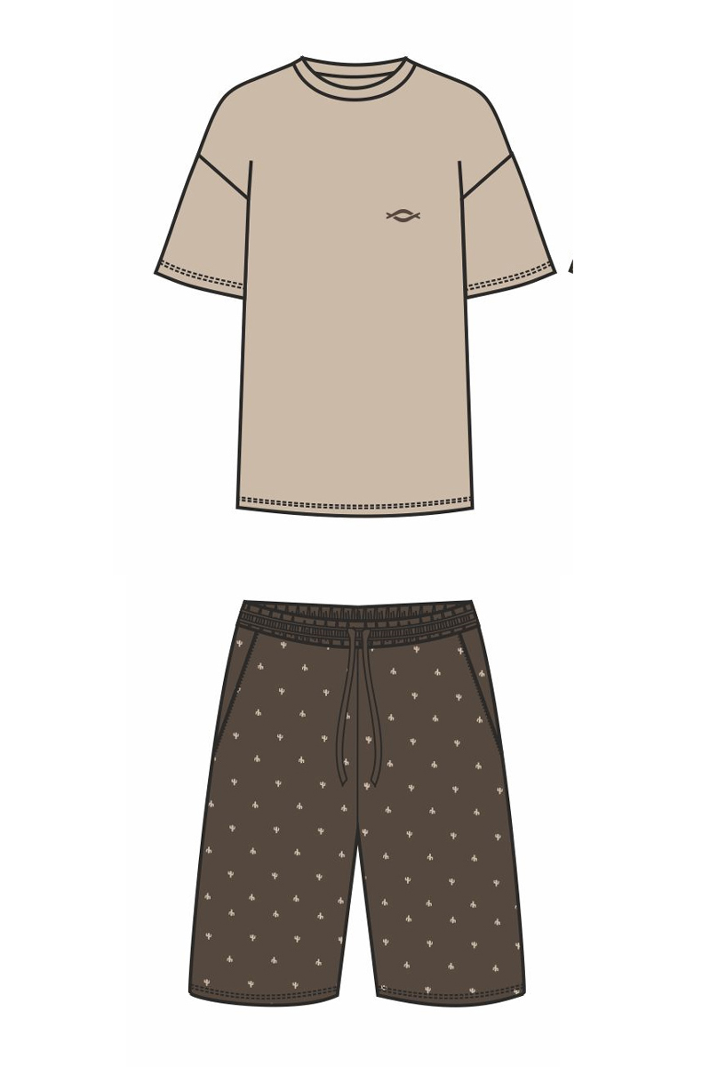 DOmU_S CACTUS 3100CO Пижама мужская (Футболка+шорты)