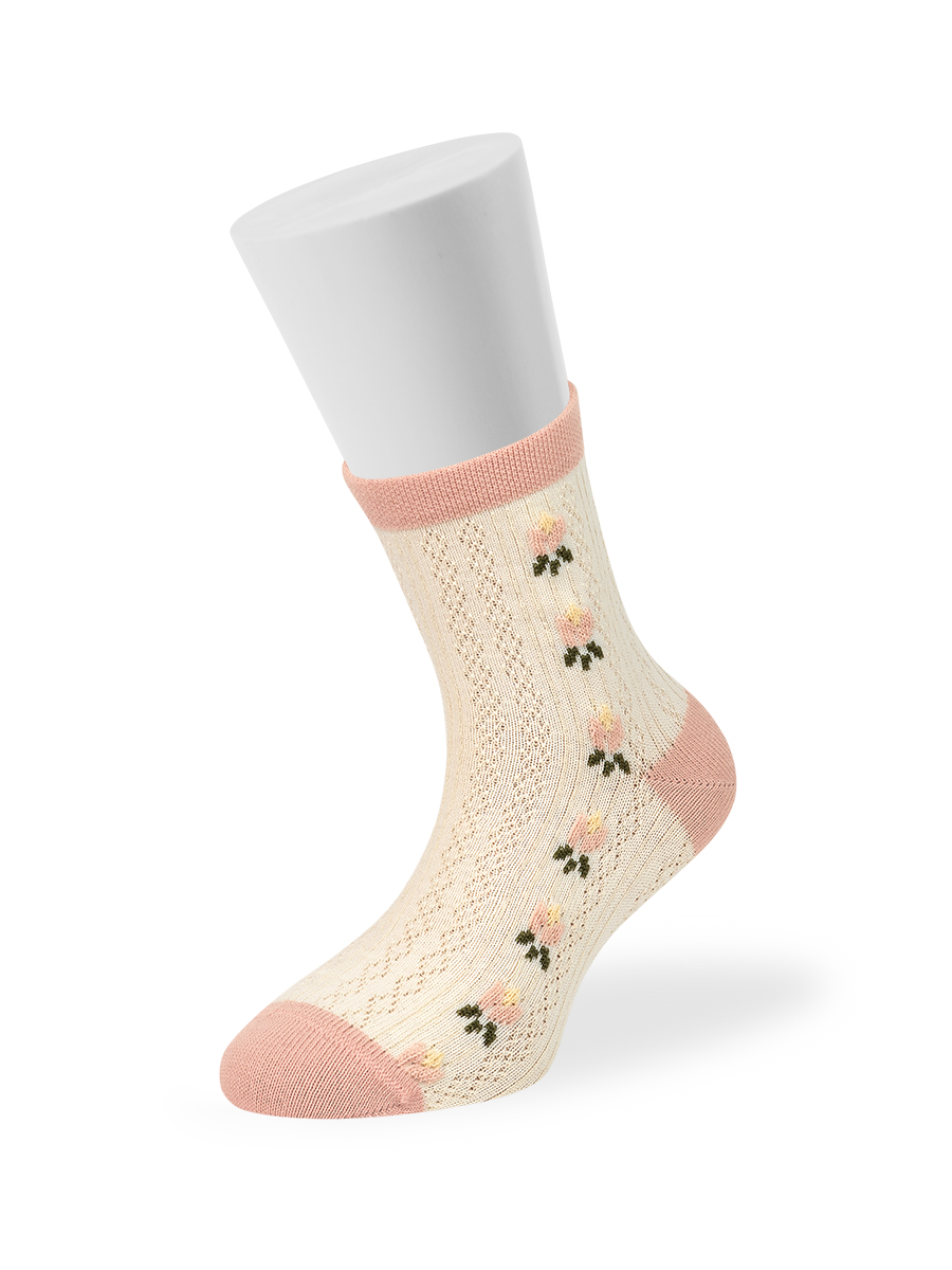 OMSA kids Calzino 22A03 ажурная косичка и цветочки